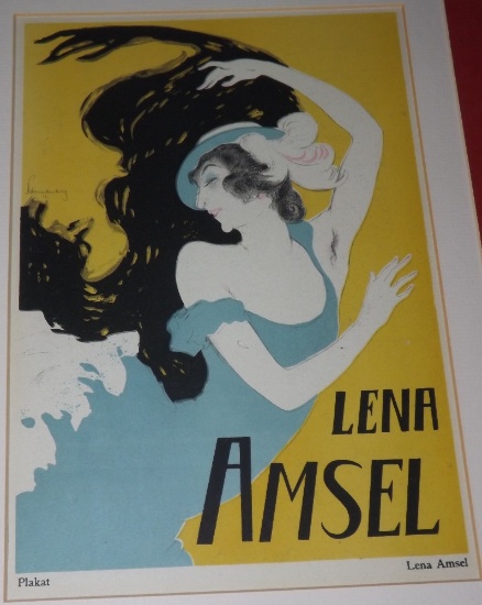 German Poster "Lena Amsel", Plakat. 8" x 11" Poster In A 19" x 23" Frame