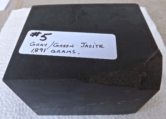 Gray/Green Cut Block, Approximately 1,891 Grams