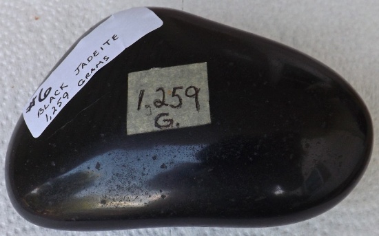 Rare Black Jadeite Uncut Stone, Approximately 1,259 Grams