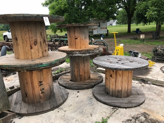 7 Large Wood Spools (Great Decorators)