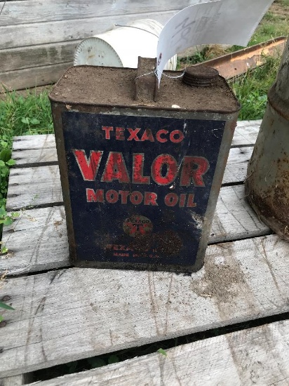 Texaco Valor Motor Oil Can