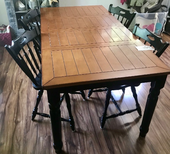 6' Table & (4) Arrowback Chairs