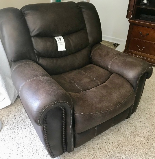 Levin Faux Leather Reclining/Rocking Chair