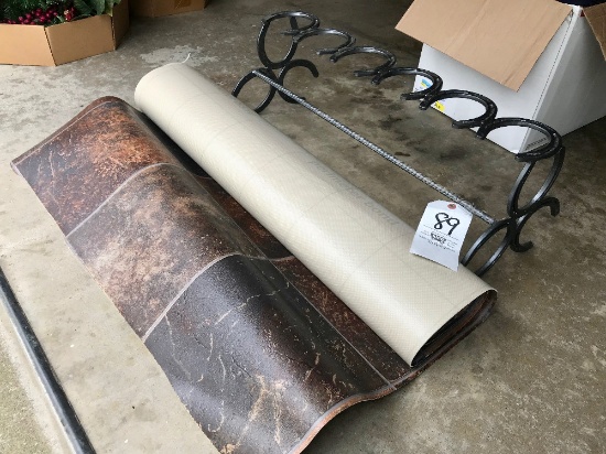 Horseshoe Boot Rack, Strip Of Linoleum Flooring