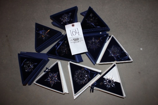1998-2008 Swarovski Crystal Snowflake Ornaments