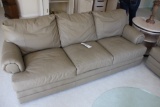 Arhaus Leather 3-Cushion Sofa