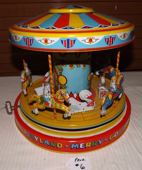 Chein Playland Merry-Go-Round, 1950 Circa, Excellent Condition