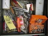 drawer of tools - drill bits - drivers - etc