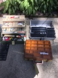 misc fishing tackle and 3 boxes