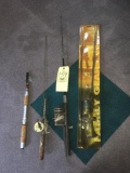 Fishing Machine telescoping fishing rod - Bronson Comet reel & rod - South bend fishing pole