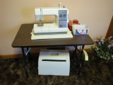 Kenmore 30 stitch sewing machine & folding table