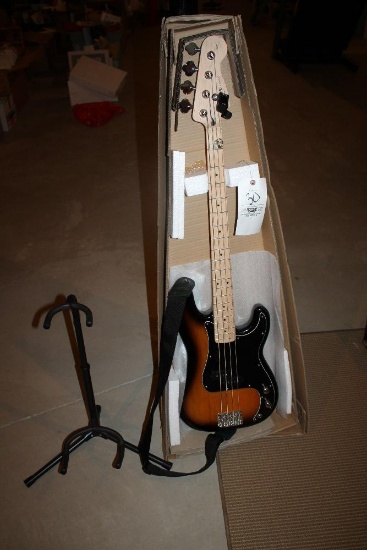 Fender Squire Bass Guitar w/ Stand, Box & Fender Tuner