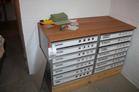 Hardware Bins & Assorted Electronics Hardware