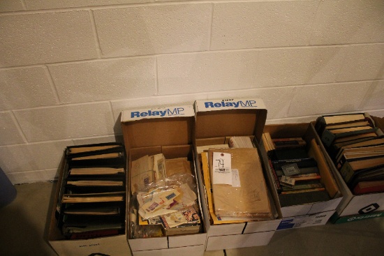 (5) Boxes of Assorted Stamps & Stamp Banks
