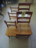 3 Wood Youth Chairs