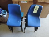 12 Blue Plastic Youth Chairs
