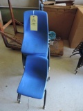 9 Blue Plastic Youth Chairs