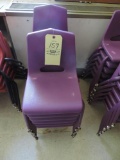 12 Purple Plastic Youth Chairs