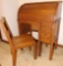 Antique Oak Youth C Roll Top Desk With Chair. Canton, Ohio Pickup