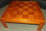 Modern Oak Coffee Table With Parquet Top