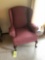 Upholstered Queen Anne Wing Back Chair