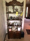 Four Tier Shelf with Cabinet Base