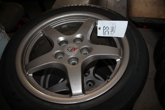 4 - 18" Magnesium Corvette Rims W/ Tires