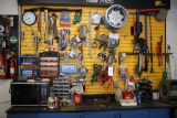 Contents of Peg Board & Workbench Inc. Wiper Blades, Saws, Bolt Stock, C-Clamps, Snow Brushes