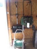 Hose & hose reeal, snow shovel,