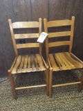 Pair Ladder Back Chairs