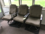 (3) Swivel Patio Chairs