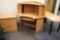 3-Pc. Desk, 3 Chairs, Small Desk & Pull-Down Screen