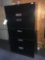 Black 5-Drawer Lateral File