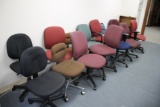 14 Office Chairs & Bookcase