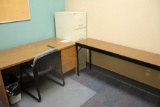 2 Desks, Chair, Side Tables, Bookcase, 4-Drawer File Cabinet & 2 Bulletin Boards