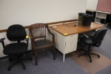 3 Chairs & Desk