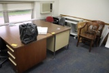 2 Desks, 4 Chairs, Rolling Desk & 2-Drawer File Cabinet