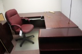 Corner Desk, 3 Bookcases, Lateral File Cabinet & Office Chair