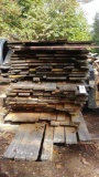 Rough cut pine boards