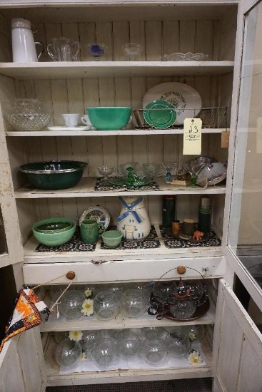 Stemware, Glassware, Cookie Jar, Cedar Point Collector Plate, Crackle Glass Bowls