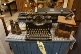 Royal Typewriter, Early Binoculars, Coffee Grinder, Glass
