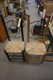 2 Rope Seat Chairs