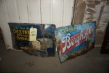 2 Advertising Signs, Wooden Signs