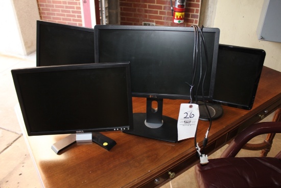 (4) Dell Computer Monitors