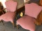 Pair Of Wood Framed Upholstered Arm Chairs