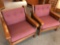 Pair Of Pine Framed Upholstered Chairs