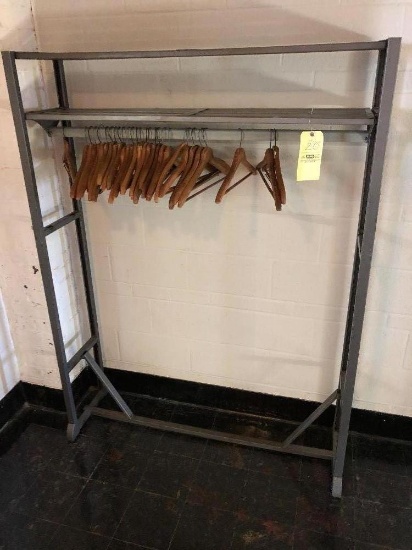 Metal Framed Coat Rack With Hangers