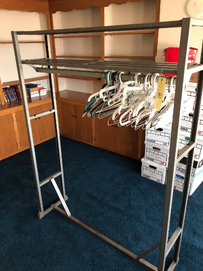 Metal Framed Coat Rack With Hangers