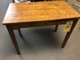 Oak Table With Drawer