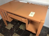 Painted Desk With Bookcase Sides And File Cabinet